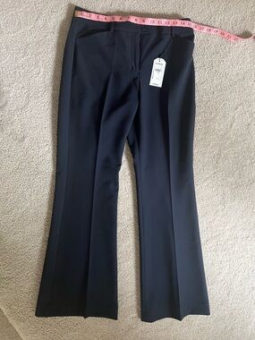 Express Navy Straight-Leg Dress Pants